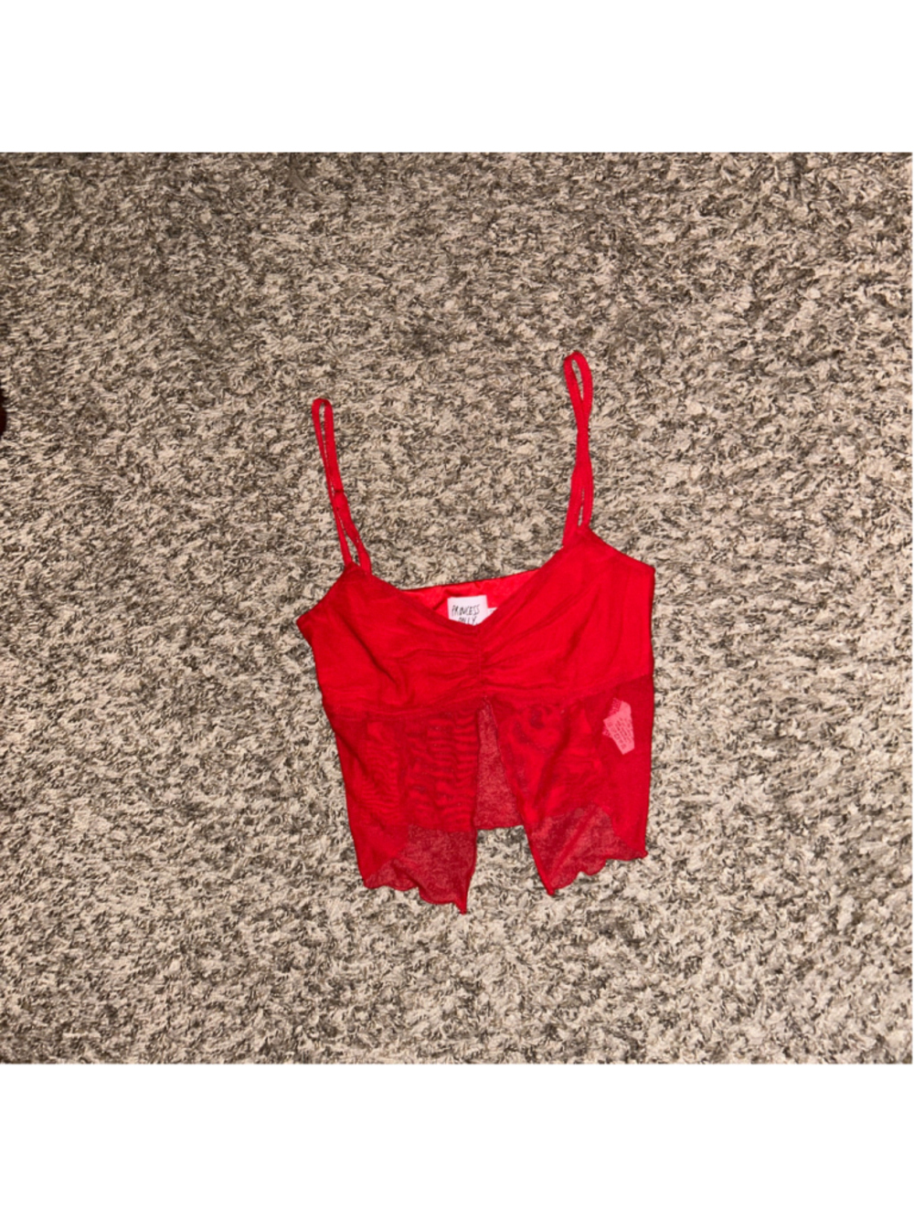 Women's Princess Polly Red Balletcore Fairycore Crop Top Size 2